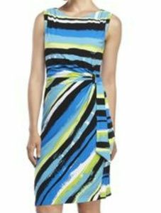 { Tahari ASL} Plus Size Multi Color Dress NWT